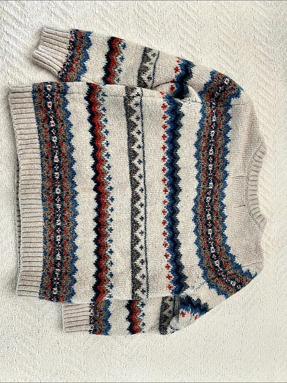 Old Navy SoSoft Fair Isle Sweater Gray & Blue 18-24M - Picture 3 of 3